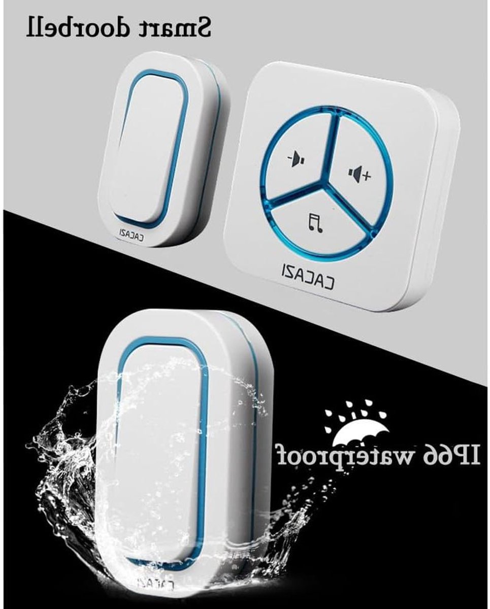 Draadloze Deurbel - Stekker Deurbel - Veilig Ontvangen - IP66 Waterdicht - 300m Bereik - Zwart