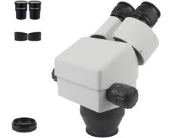 Stereo Microscoop - Zoom Vergrootglas - Gedetailleerd Onderzoek - 7-45X Vergroting - 100mm Werkafstand - Wit