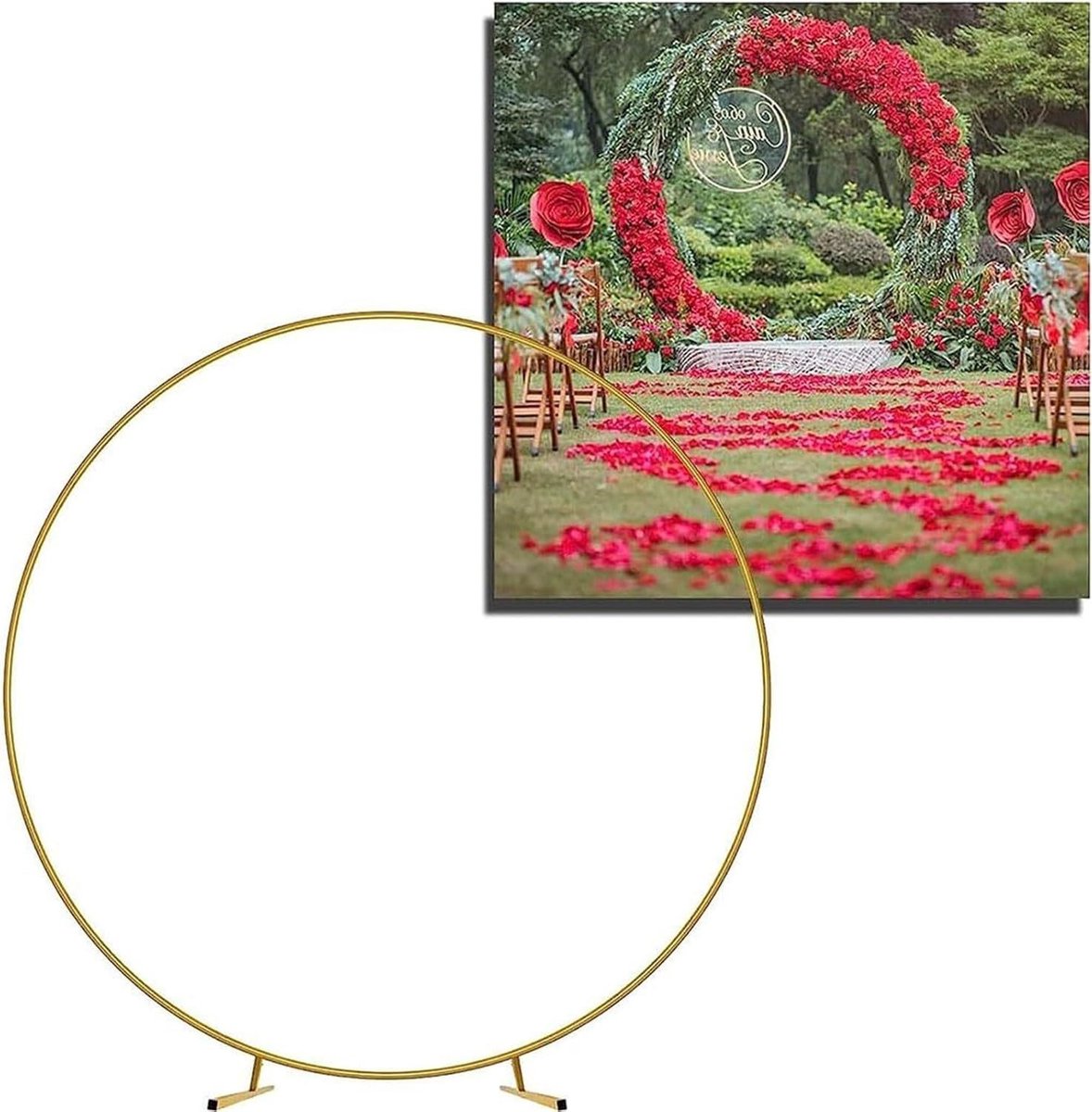 Ballonboog Frame - Hoop Decoratie - Feest Versieren - Duurzaam Metaal - 1 Meter - Goud
