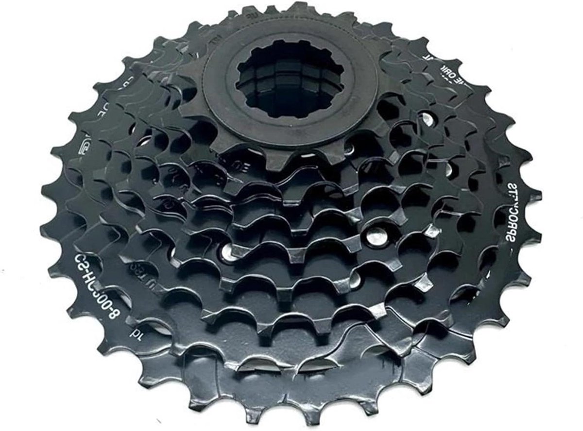 Fiets Tandwiel - MTB Vrijloop - Soepel Fietsen - 8 Versnellingen - 12-32T - Zilverkleurig