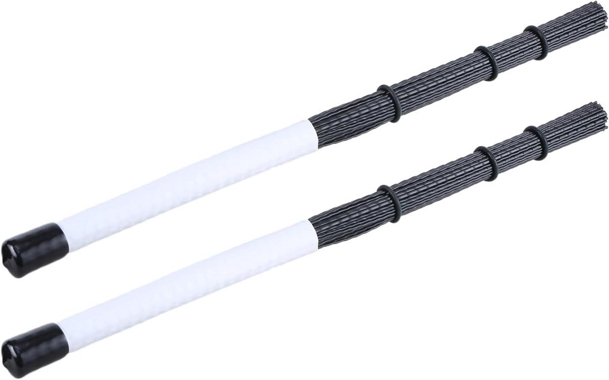 Drum Borstels - Percussie Borstels - Muziek Maken - Comfortabele Grip - 38 cm - Zwart