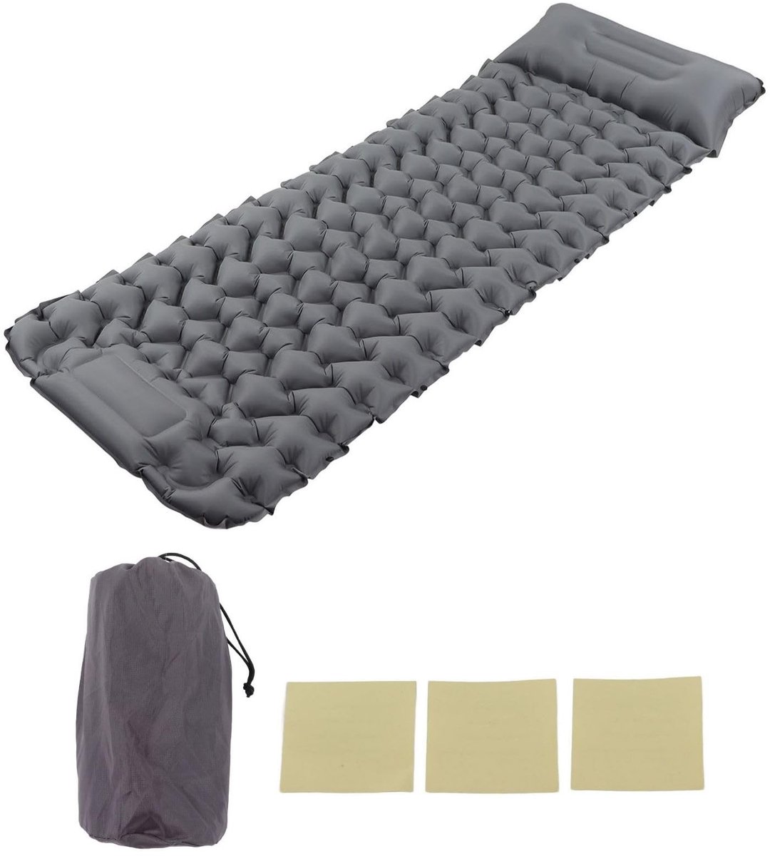 Dailygoods - Camping Luchtmatras met Voetpomp en Kussen voor Comfortabel Reizen
