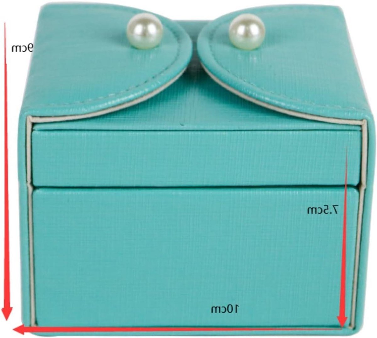 Sieradendoos - Juwelendoos Organizer - Sieraden Opbergen - Draagbaar Met Spiegel - 2 Lagen - Groen