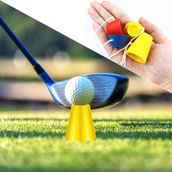 Allecto - Multicolour Rubber Golf Tees - Jumbo Hoogtes - Ideaal voor binnengebruik - Set van 4 - Perfecte grip - Duurzaam materiaal - Geschikt voor.. van Allecto — afbeelding 5
