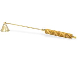 Kaarsendover met Flower of Life symbool goudkleurig - Ø4 cm 