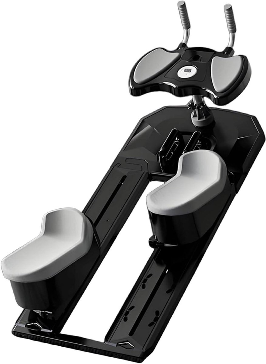Rugspiertrainer Buikspierapparaat - Core Trainer - Taille Versterking - 6-in-1 Trainingsstation - 3 Hoogtes Instelbaar - Zwart