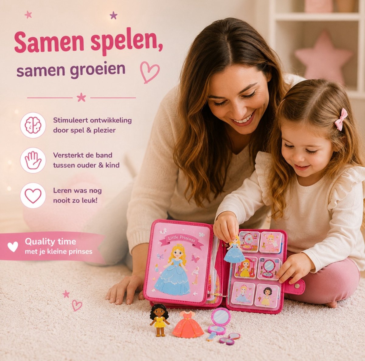 Baby Sonrisa Montessori Activiteitenboek Roze - Educatief Speelgoed Voor Meisjes Vanaf 1 Jaar - Speelgoed - Cadeau Meisje - Kleur Roze — afbeelding 5