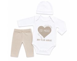 56 Newborn Baby Kleding Set tekst - Jongens en Meisjes Romper - Kraamcadeau - Babyshower Cadeau - 0-3 Maanden