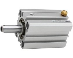 Persluchtcilinder - Compacte cilinder - Industriële toepassingen - Trekvering ontwerp - 32 mm boring - Zilver