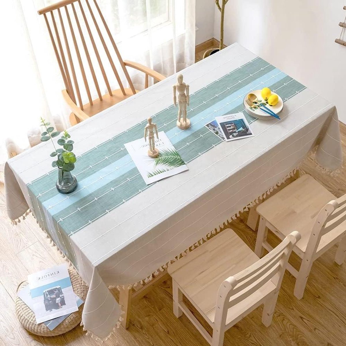Tafelkleed - Dekentje - Tafel Decoratie - Eenvoudig gestreept ontwerp - 100x160cm - B