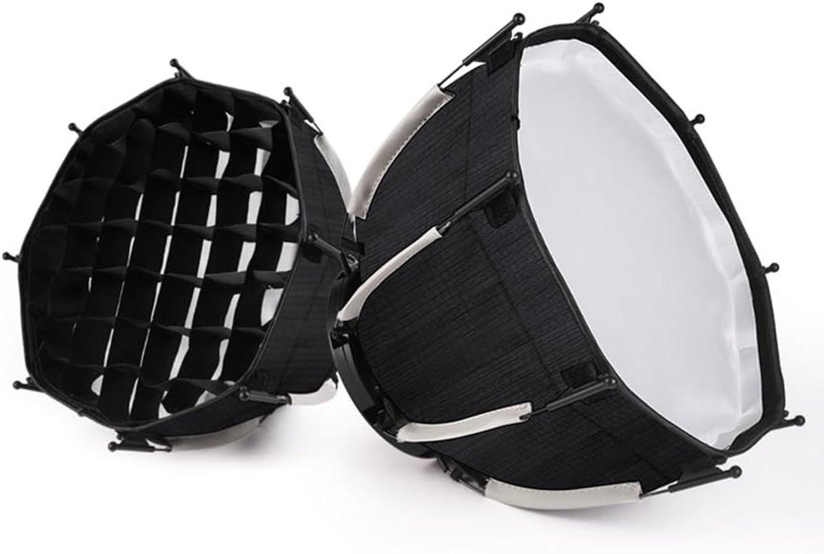 Octagon Softbox - Lichtverspreider - Portret Fotografie - Snelle Montage - 30 cm - Zwart