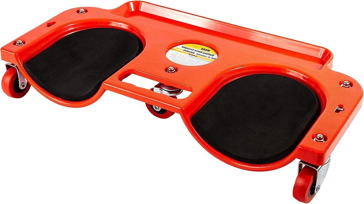 Kniebeschermers met Wielen - Kruipmat Werk - Klusser Comfort - 5 Zwenkwielen - 53 cm - Zwart