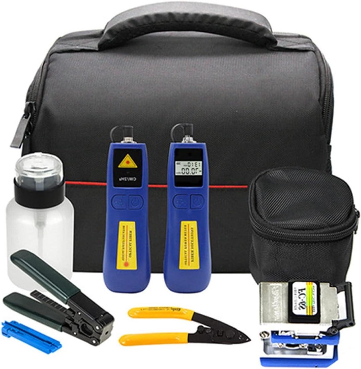 Glasvezel Gereedschap - Splicing Kit - Netwerk Installatie - Compleet Met Meetapparatuur - 1 kg - Zwart