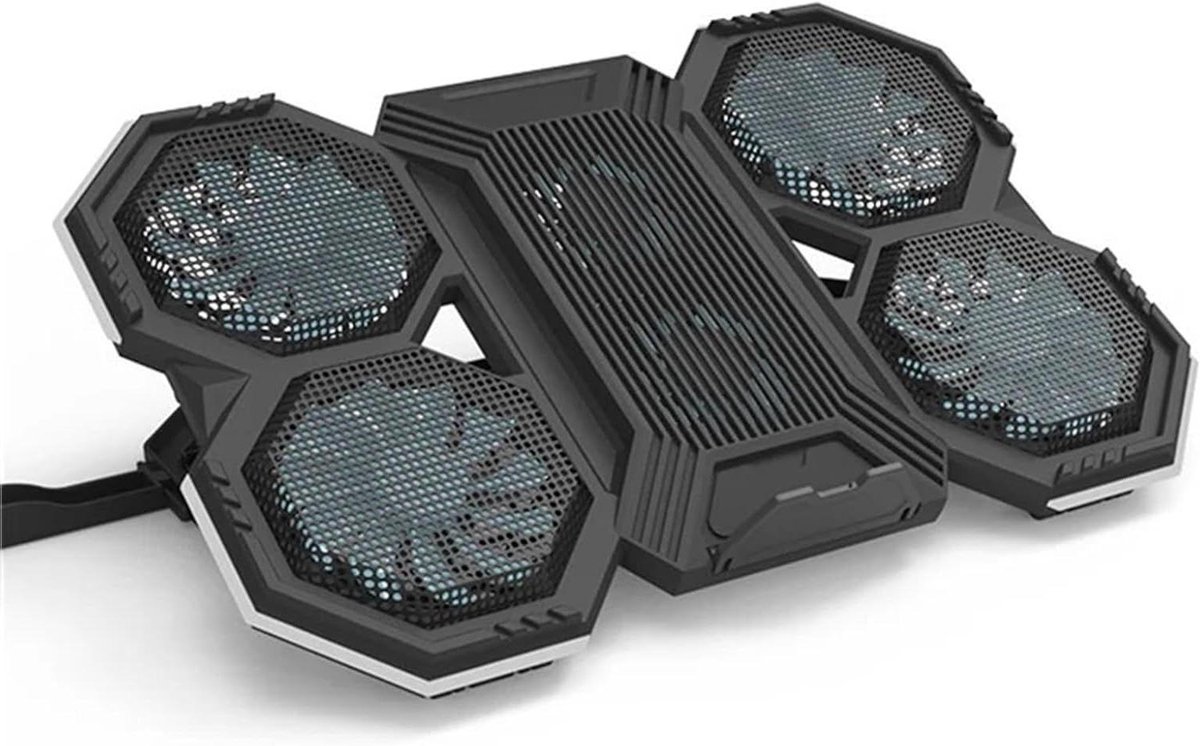 Laptop Koeler - Koelpad - Laptop Beschermen - Zes Ventilatoren - Tot 21 Inch - Zwart