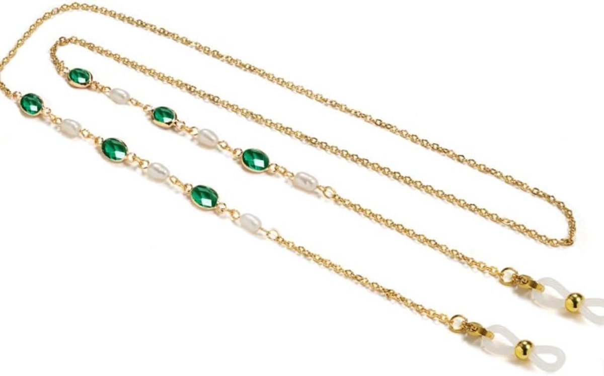 Kralen Brillenketting - Parel Houder - Voorkom Verlies - Chique Design - 70cm Lengte - Zilverkleurig