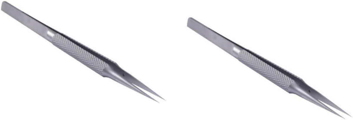 Titanium Punt Tweezer - Precisie Tweezer Metaal Tweezer - Precisie Werk - Anti-Magnetisch Anti-Roest - 16 cm - Zilver