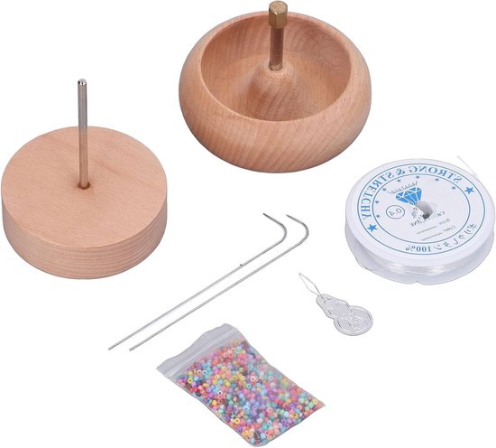 DIY Bead Spinner voor Armbanden en Taillebeads, Verstelbare Snelheid, Inclusief Grote Oognaald voor Beading en Creatief Knutselen — afbeelding 3