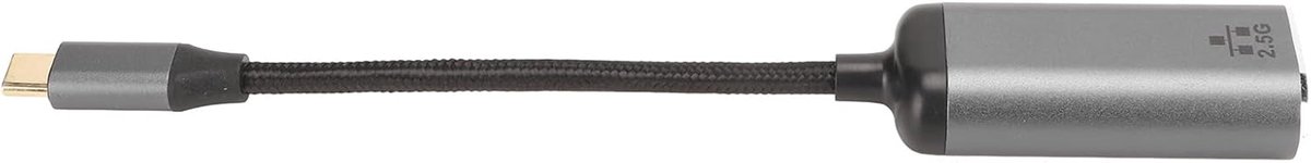 USB C naar Ethernet - Lan Adapter - Snelle Netwerkverbinding - 2.5 Gigabit Snelheid - Compact Ontwerp - Metaalkleur