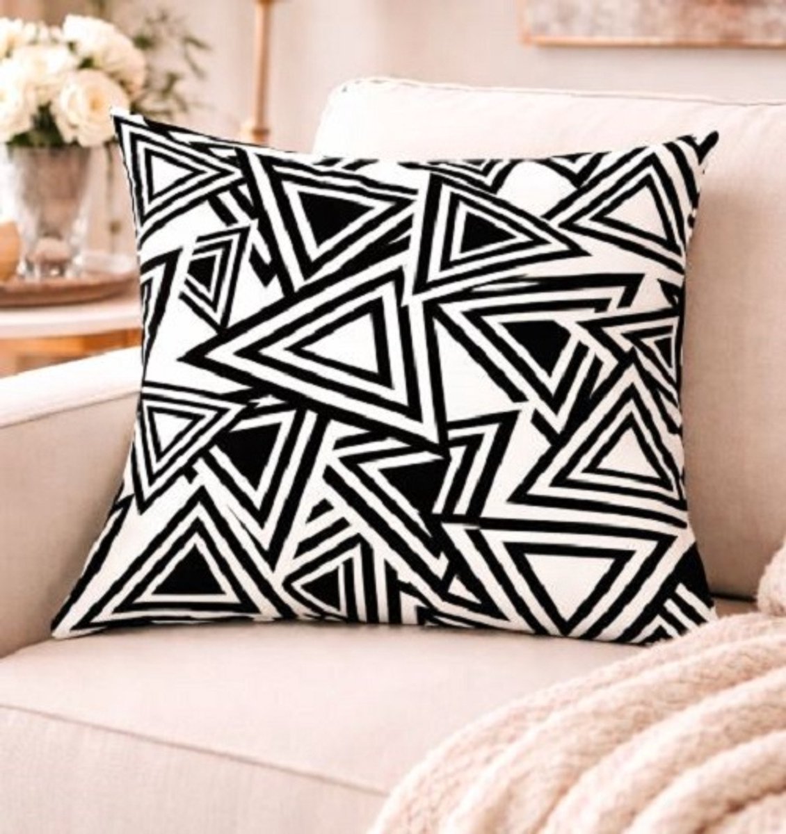 Black & White Living Collection Kussenhoes - 45 x 45 cm
