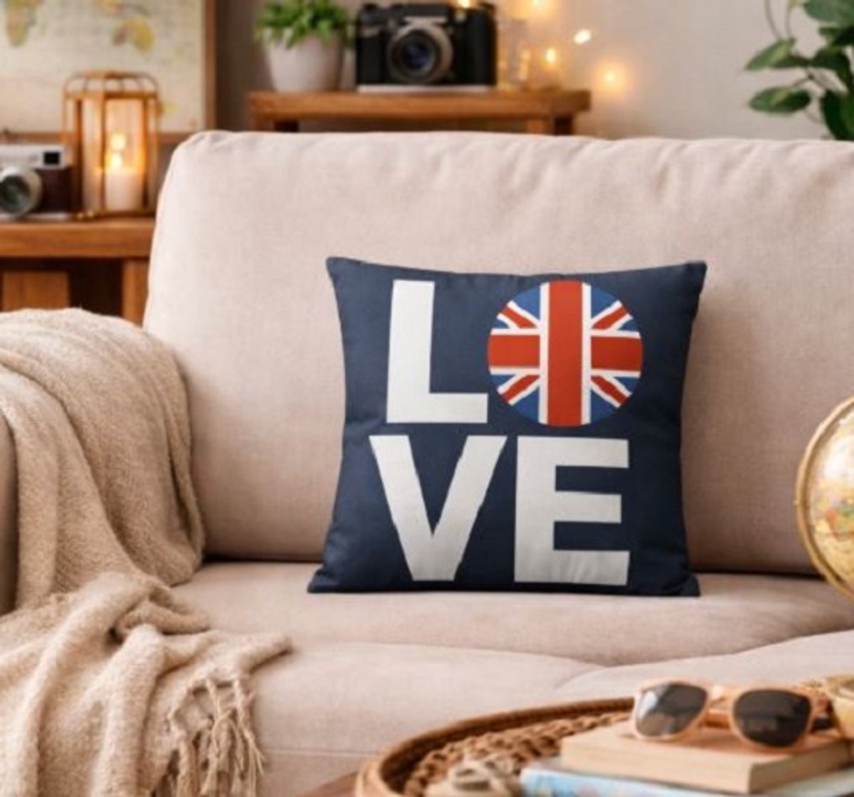 Travel Spirit Collection Kussenhoes Love London - Engeland - Verenigd Koninkrijk - 45x45 cm