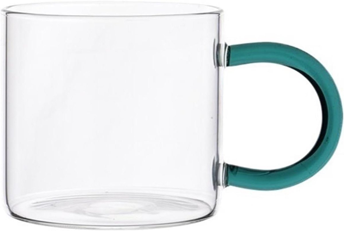 Glazen Mok - Thee Koffie - Dranken Serveren - Hittebestendig Glas - 334 ml - Groen
