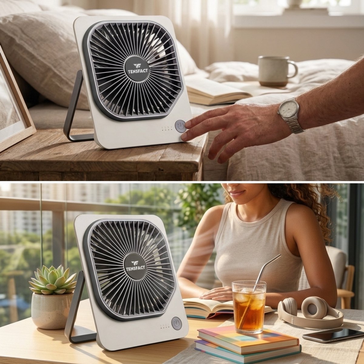 null Mini USB-C Tafelventilator - afbeelding 4
