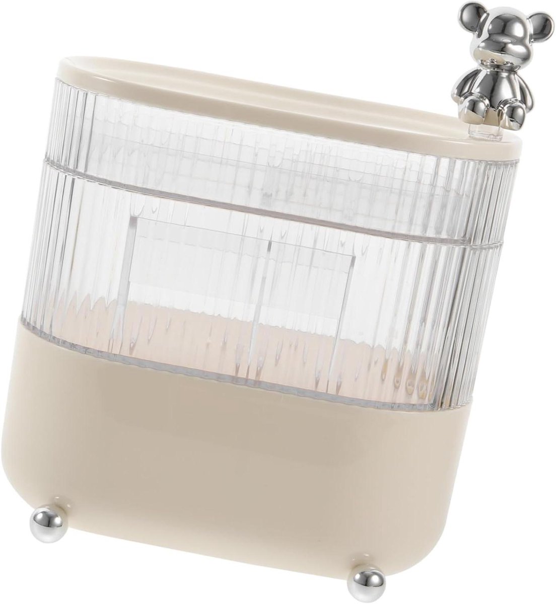 Make-up Organizer - Bureau Opberger - Spullen Ordenen - Roterend Ontwerp - 18.5 cm - Beige