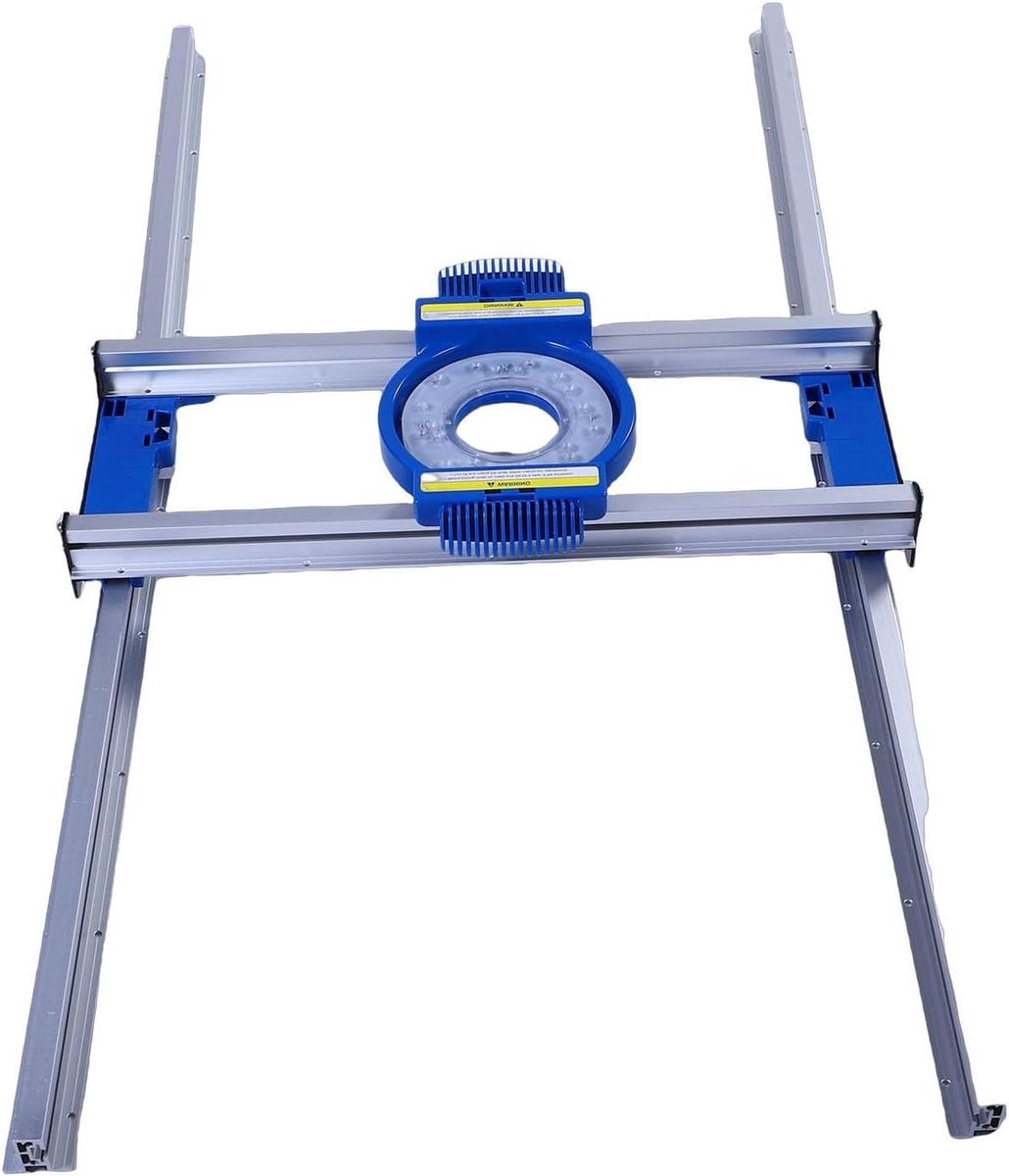 Freesslede Houtbewerking - Schaafmachine Router - Houtglad Maken - Nauwkeurige Geleiderail - 71 x 33 x 13 cm - Zilver