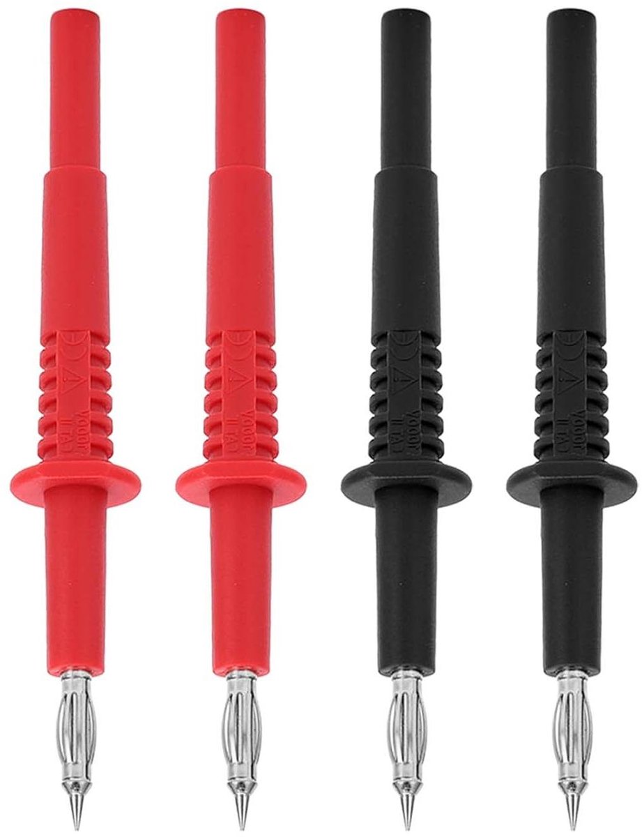 Testsonde Set - Meetpennen - Circuit Testen - Hoge Spanning - 2 Stuks - Rood Zwart