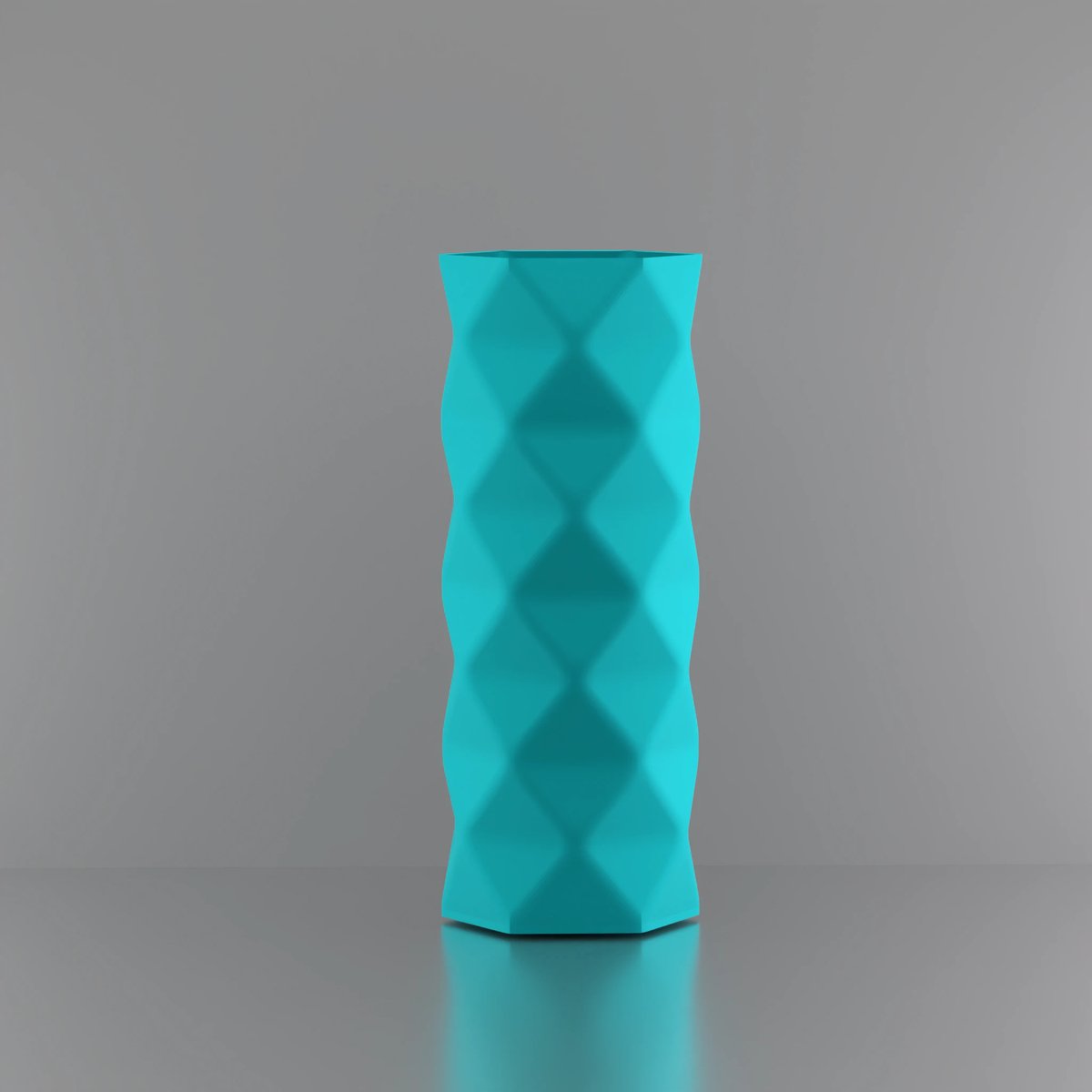 3d-gezellig Infiniti - Vaas - Waterdicht - Turkooise - Maat 35 cm - Kunststof - Modern - Bloemenvaas - 100% gerecycled PLA (bioplastic)
