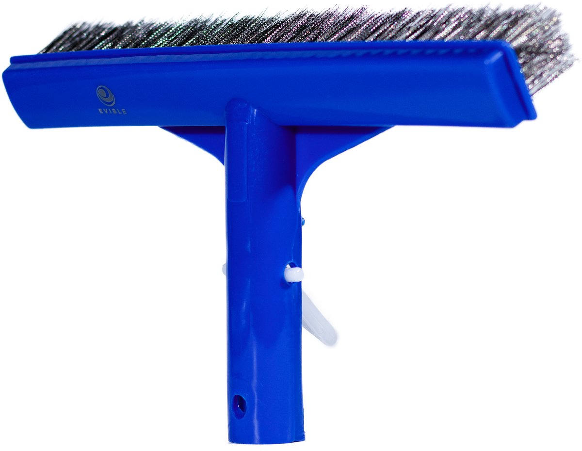 Evible RVS Zwembadborstel - Grondige Reiniging - 25 cm