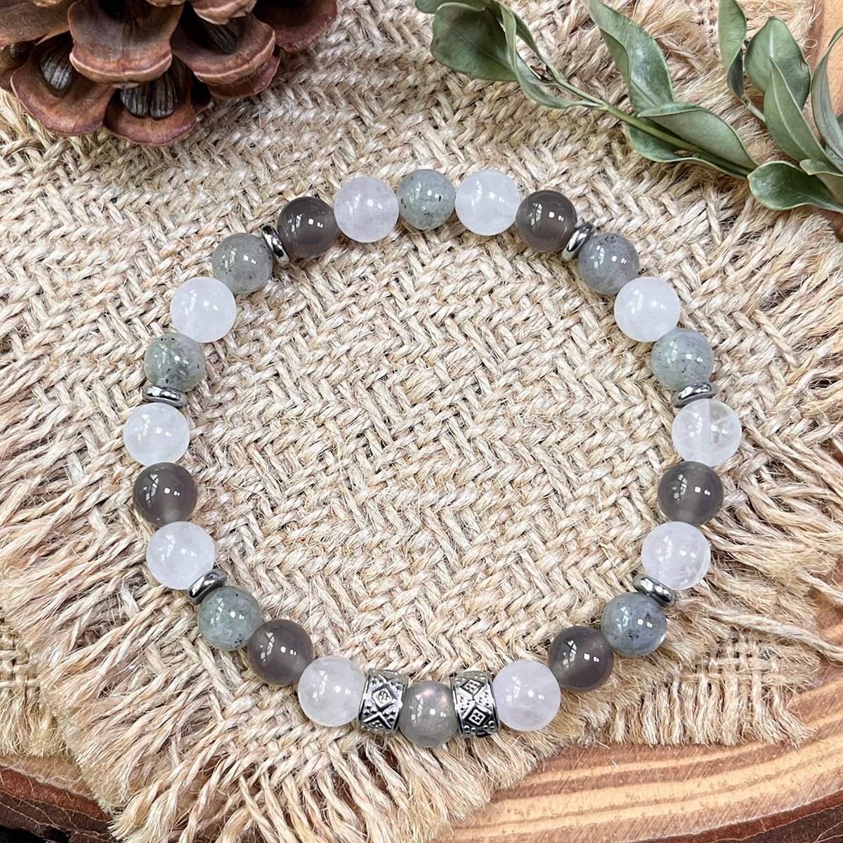 TERRA VII - NUSARAYA - Armband Edelstenen - Kabut Sumatra - 21 cm
