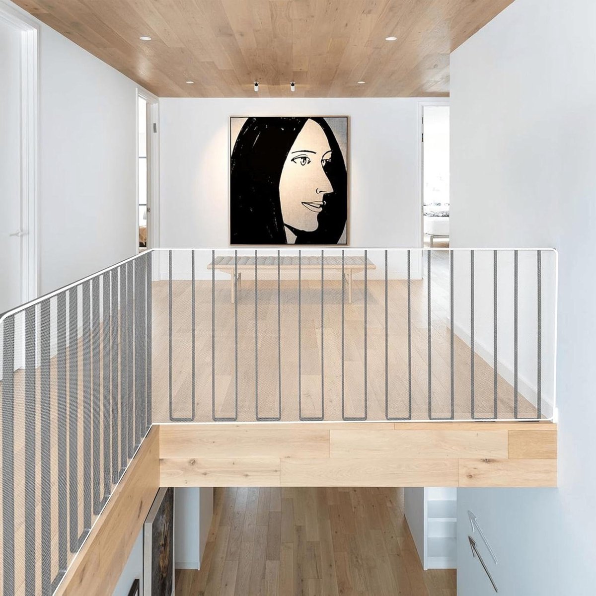 Veiligheidsnet - Balustrade net - Kinderen beschermen - Gemakkelijk te snijden - 99 x 410 cm - Wit