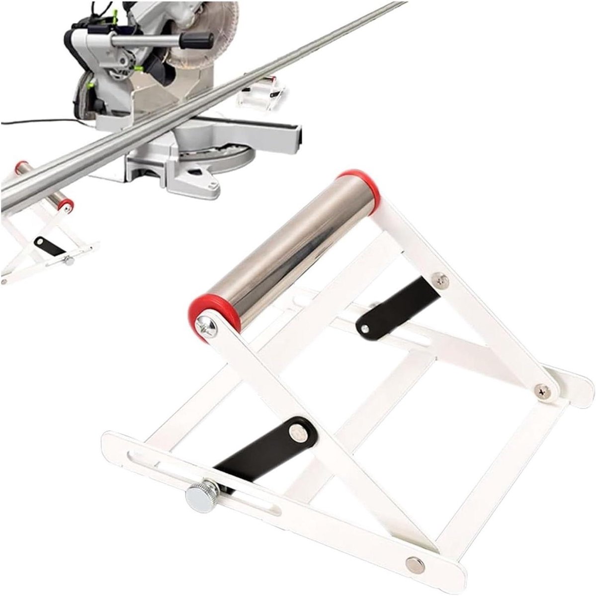 Snijmachine Ondersteuning Frame Zaagtafel Standaard Precisie Werk In Hoogte Verstelbaar 55-135 mm Bereik Wit