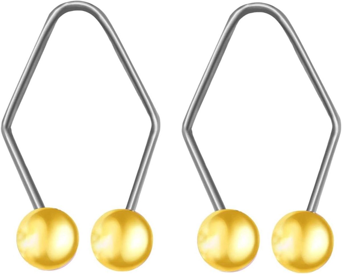 Kuiltjesmaker Smile Trainer - Glimlach Verbeteraar Wangtrainer - Gezichtsspieren Trainen - Natuurlijke Glimlach Creëren - 4 x 0.7 cm - Zilverkleurig