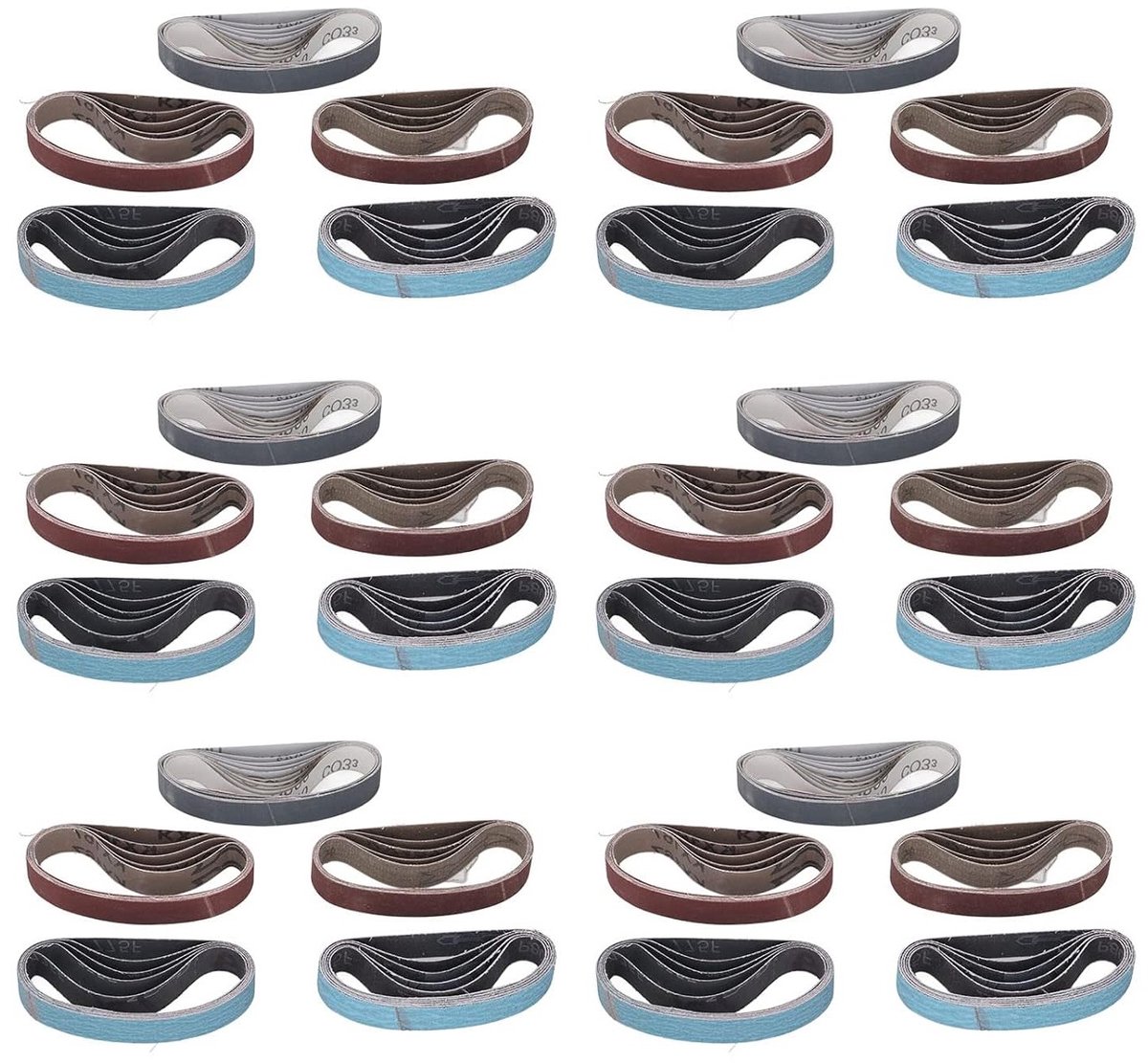 Vervangende eindeloze schuurband voor bandschuurmachine, 305mm lengte, 80-1000 grit, 30 stuks