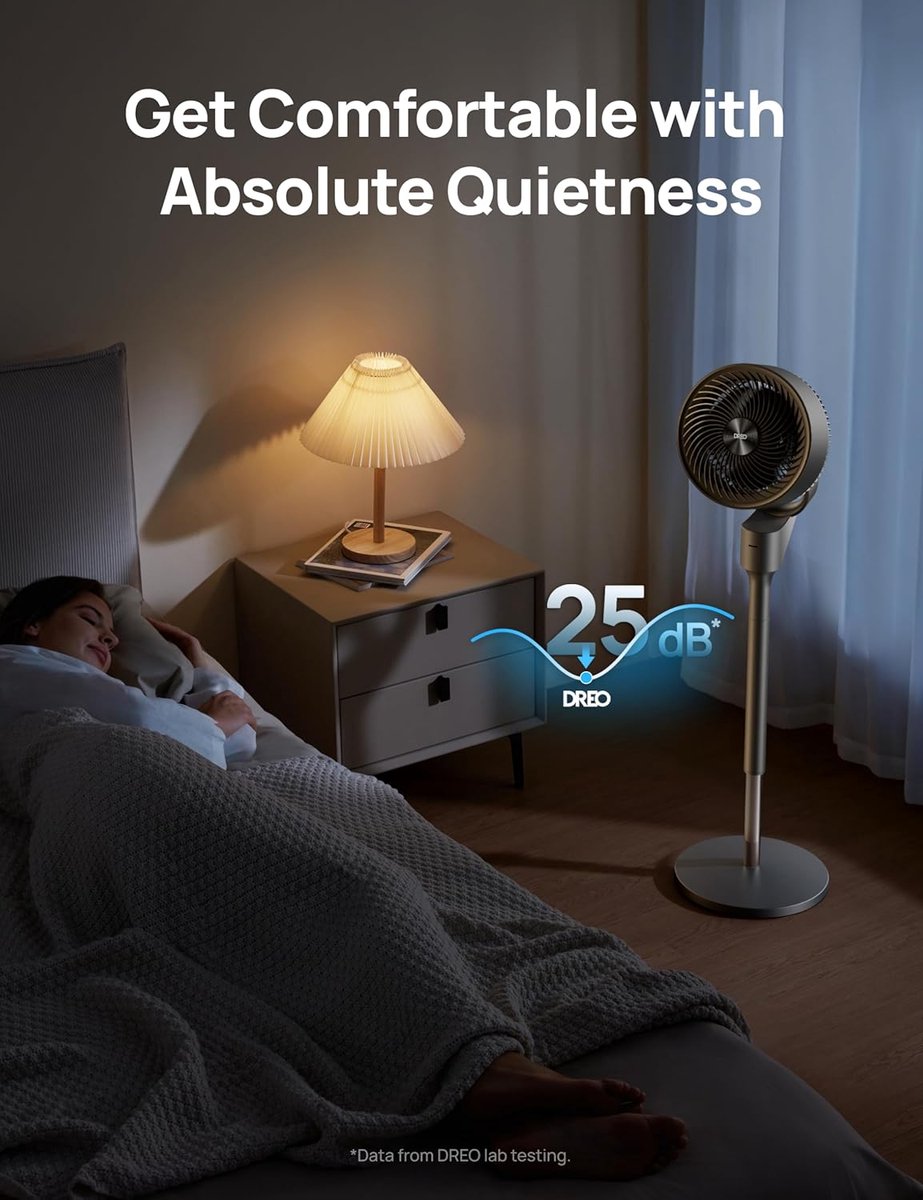 Elektrische Vloer Ventilator - Stille Staande Fan - Kamers Koelen - Ultra Krachtige Luchtcirculatie - Tot 24 Meter - Zwart – foto 6