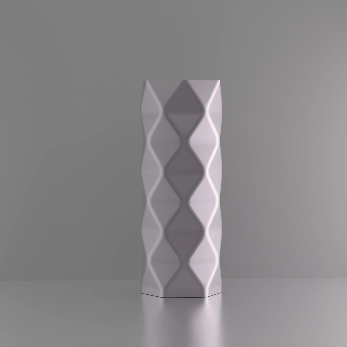 3d-gezellig Infiniti - Vaas - Waterdicht - Zilver - Maat 30 cm - Kunststof - Modern - Bloemenvaas - 100% gerecycled PLA (bioplastic)
