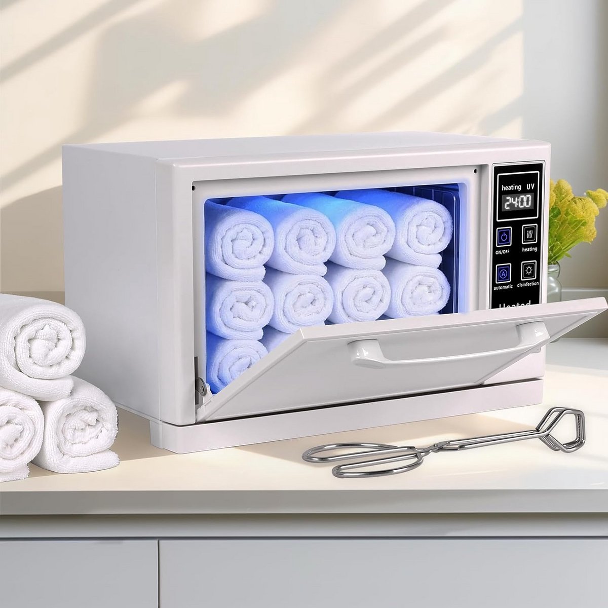 Handdoekwarmer - Verwarmde kast - Hygiënisch verwarmen - Vier-in-één functie - 10 liter - Wit