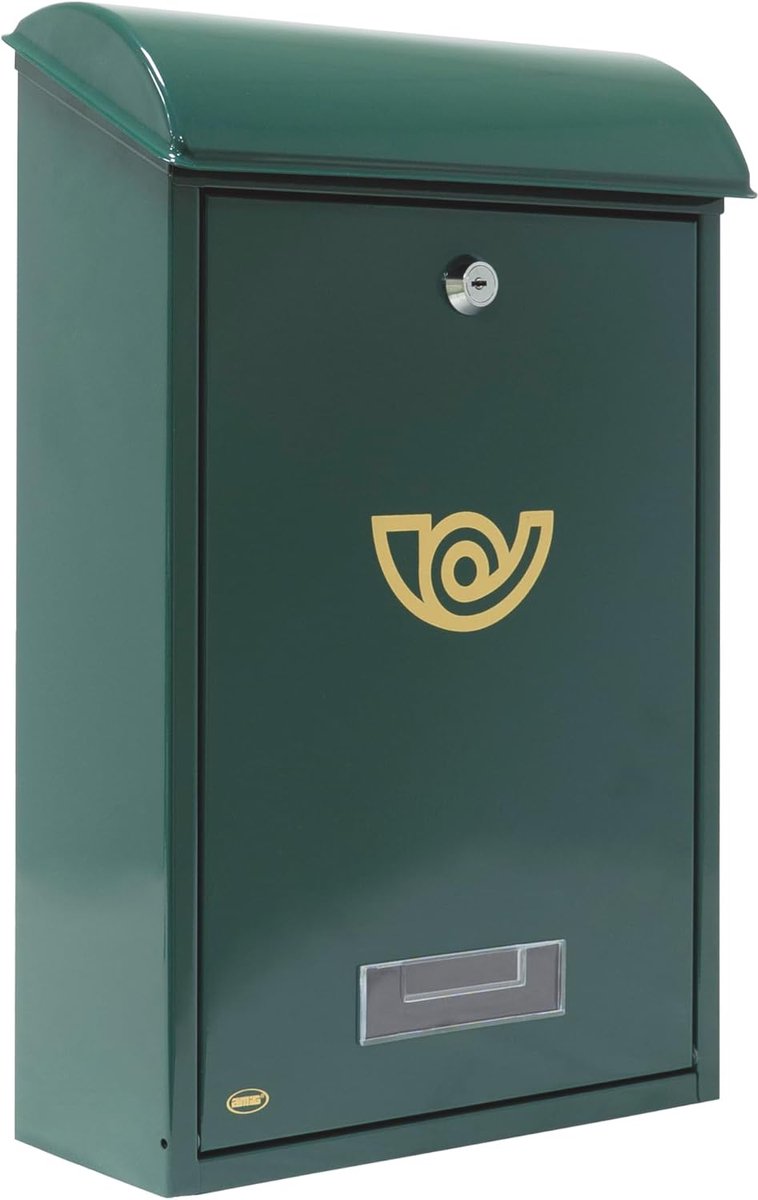 Brievenbus Buiten - Wandmodel - Post Ontvangen - Inclusief slot - 40x25x10cm - Groen