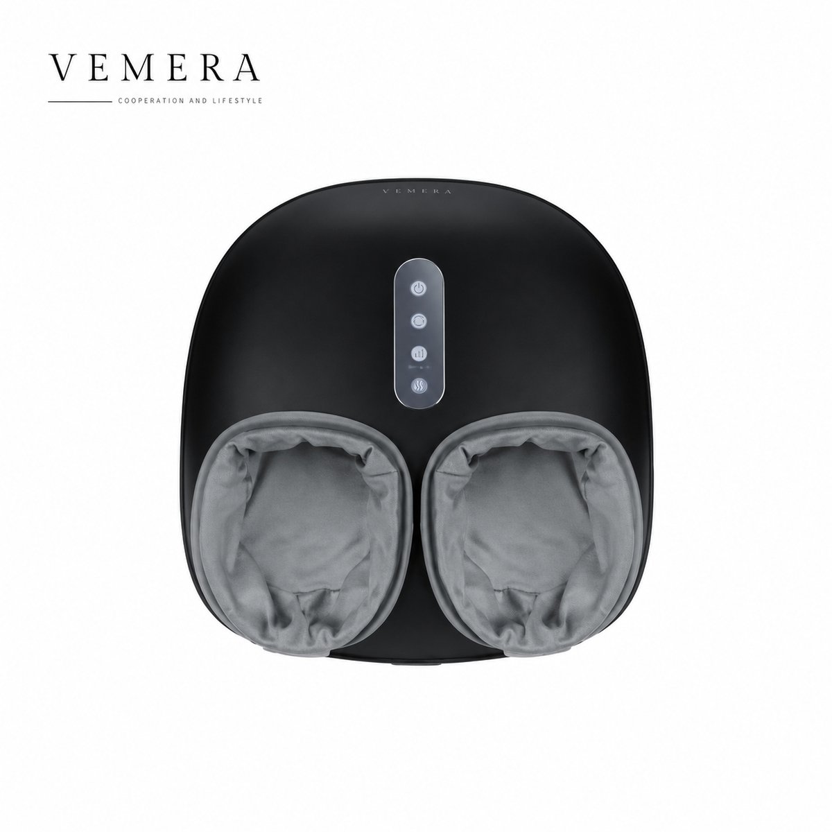 Vemera voetmassage apparaat - met warmteroller - Spierontspanning en Pijnverlichting - shiatsu massage - EU-stekker - zwart