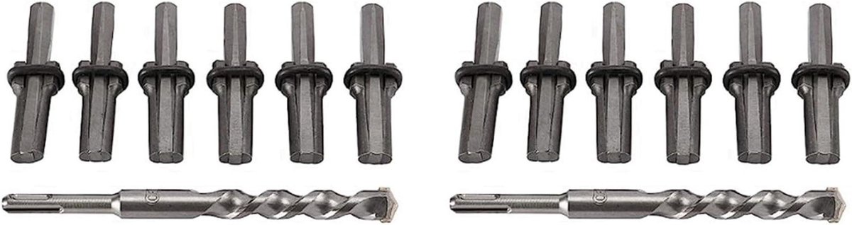 Stenen Splijter Set - Beton Breker - Steen Bewerken - Hoge Hardheid - 18mm Boor - Zilver