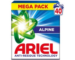 Ariel Alpine Waspoeder 2,2 kg – 40 Wasbeurten – Anti-Residu Technologie – Vlekverwijdering in 1 Wasbeurt