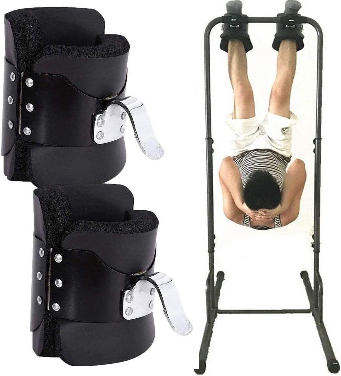 Inversie Laarzen - Kernversterking Laarzen - Buikspier Training - Stevig Stalen Frame - Max 150kg - Zwart