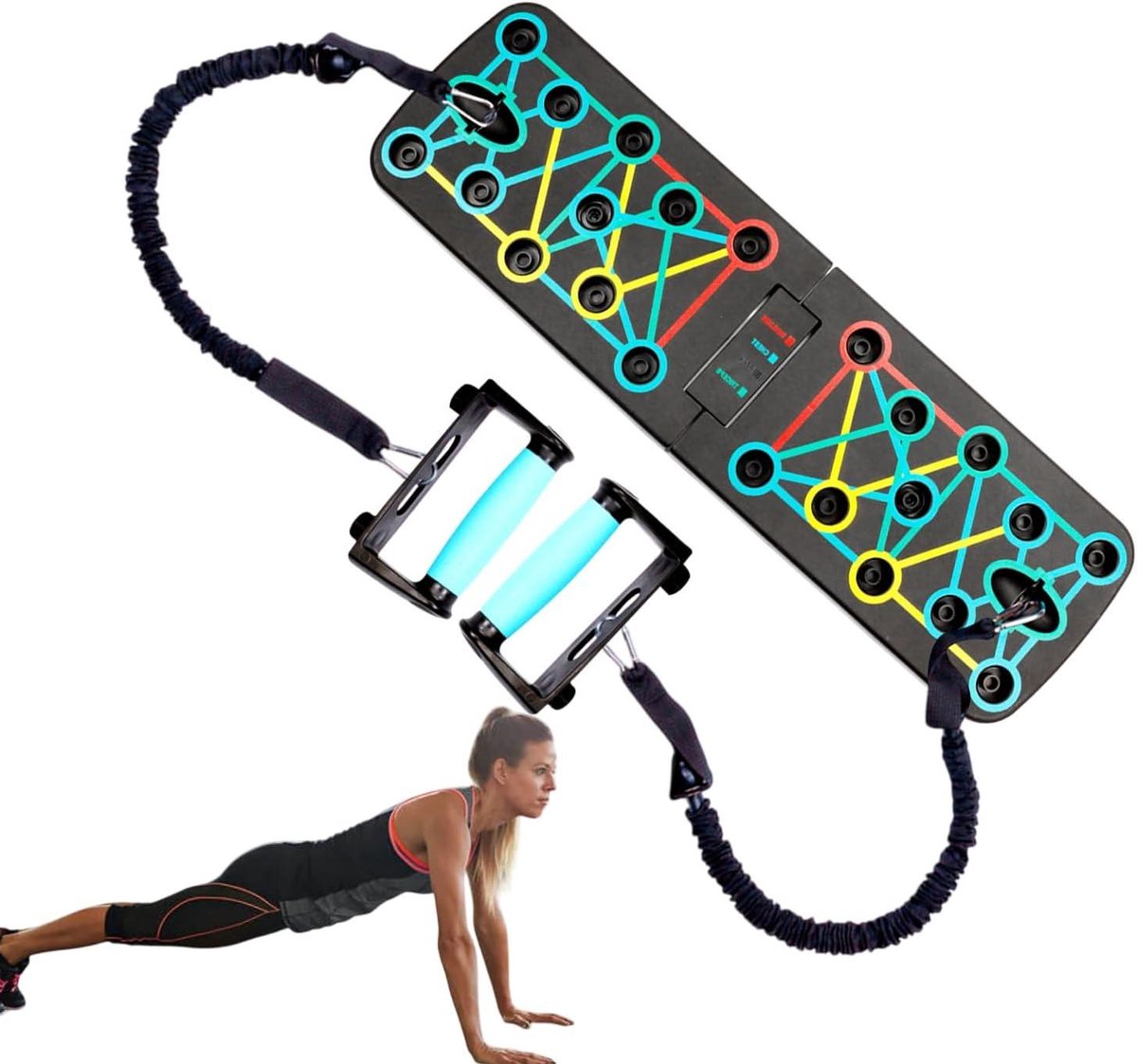 Opvouwbaar Push-up Board - Trainingsapparaat Kracht - Full Body Training - Draagbaar & Reisvriendelijk