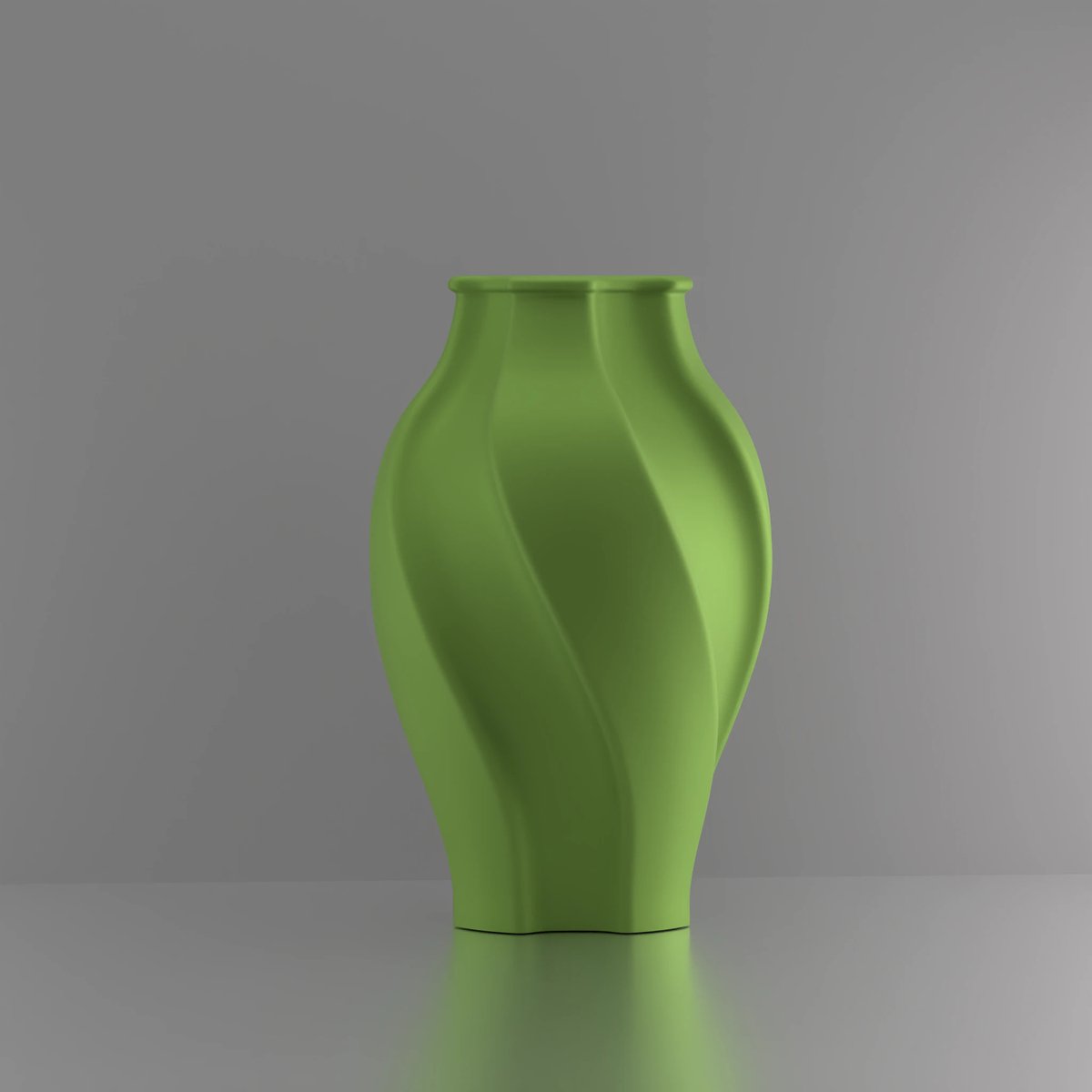 3d-gezellig Elegantie - Vaas - Lichtgroen - Maat 30 cm - Kunststof - Modern - Bloemenvaas -100% gerecycled PLA (bioplastic)