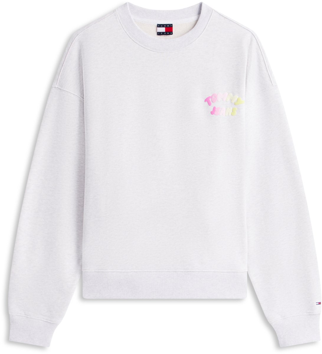 Tommy Jeans Trui Tjw Bxy Color Bubble Dw0dw22366 Ice Heather Dames Grijs