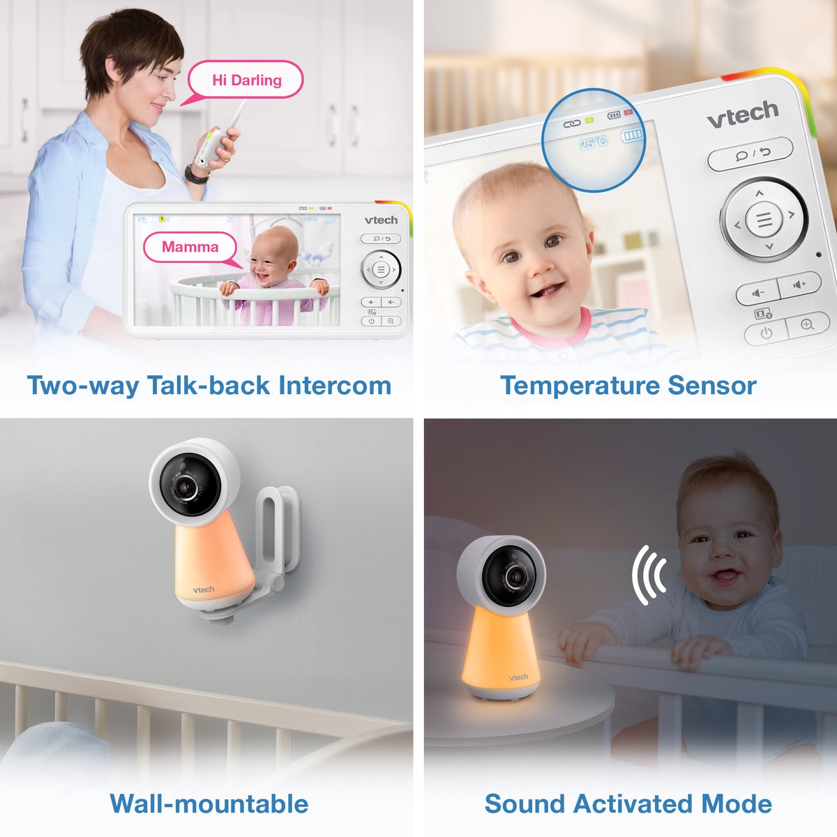 VTech RM5756HD Smart video babyfoon met camera - 5 inch Scherm - 1080p Full HD thumbnail 4
