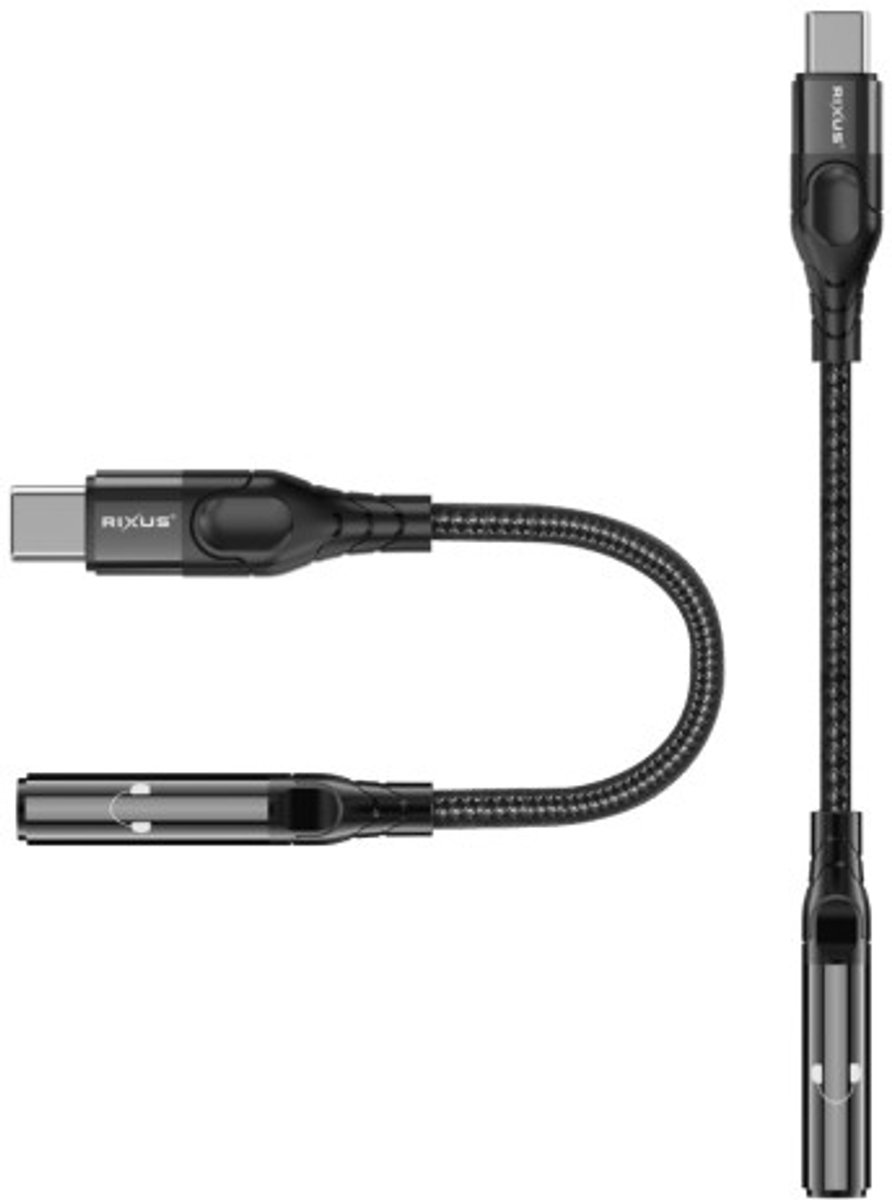 Rixus RXMU36C USB-C to 3.5mm Audio Adapter Female 10cm
