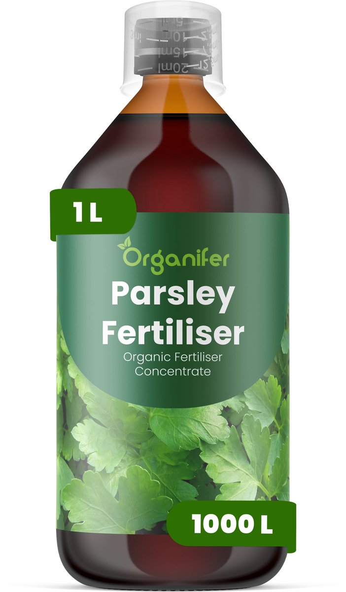 Vloeibare Meststof Voor Peterselie 1 L Voor 1000 L - Npk 2-1-8 - Ondersteunt De Productie Van Dicht - Krachtig Peterselieblad - Versterkt Bladstructuur En Kleur Voor Premium Culinaire Kwaliteit - Ideaal Voor Kruiden In Pot - Organifer